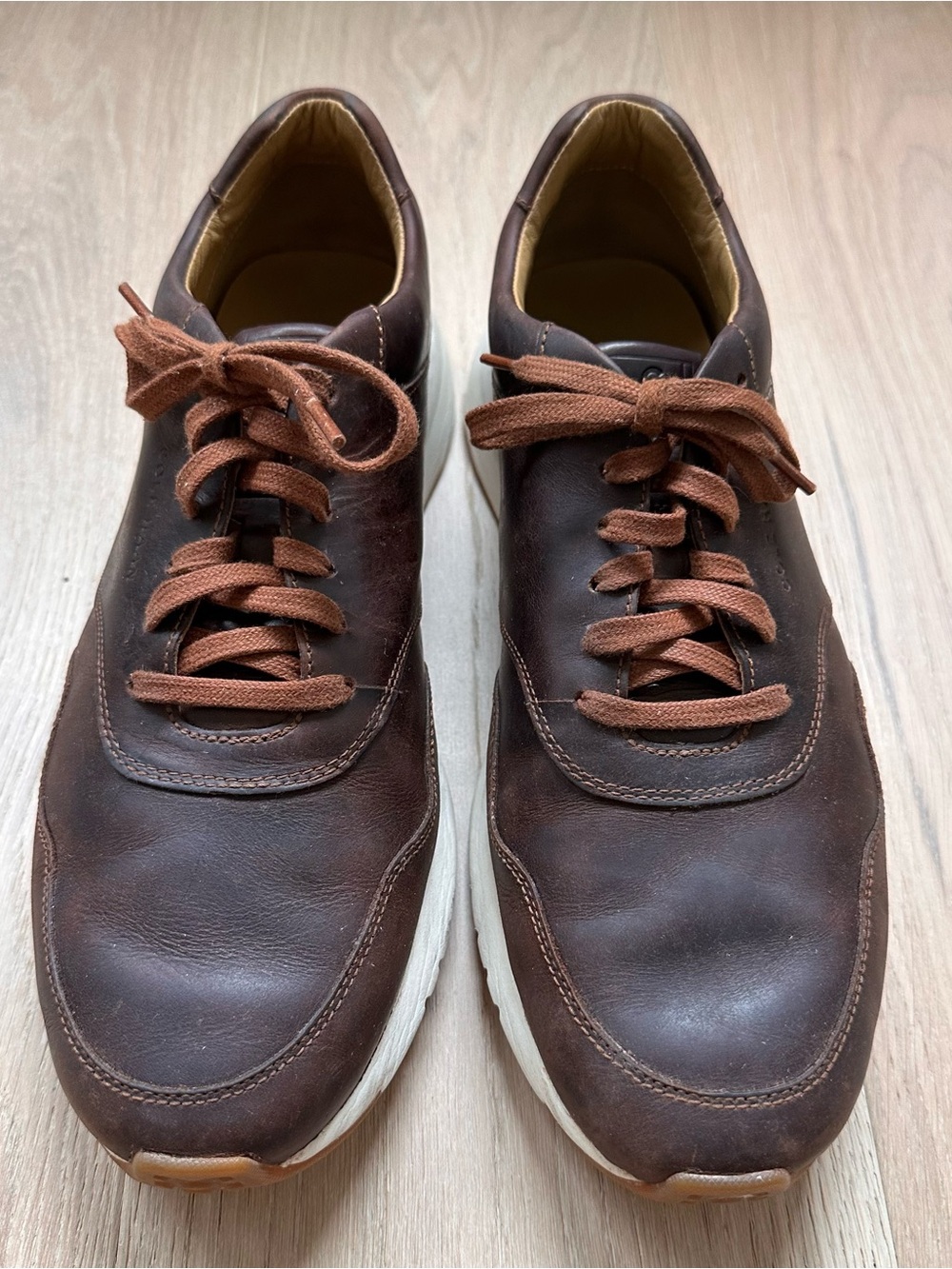 Cole Haan GrandPro Brown Leather Lace-Up Sneakers